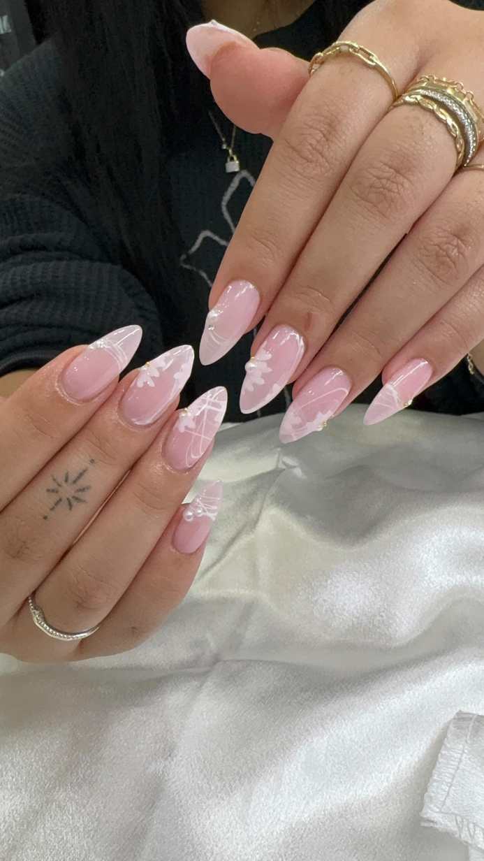 Pink nails